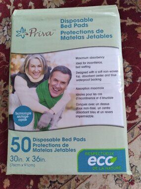 50 Disposable Bed Pads, Priva